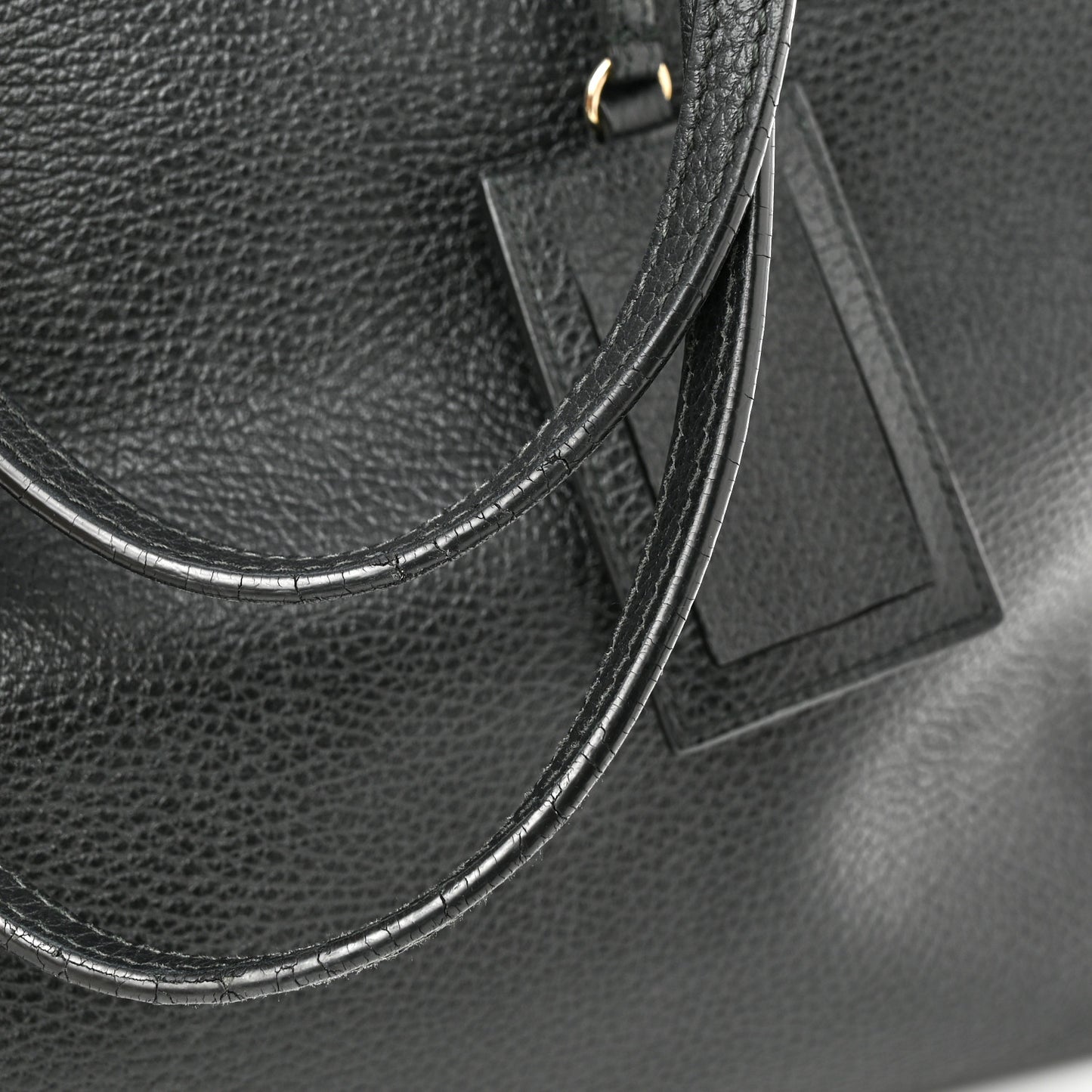 Pebbled Calfskin Medium Swing Tote Black