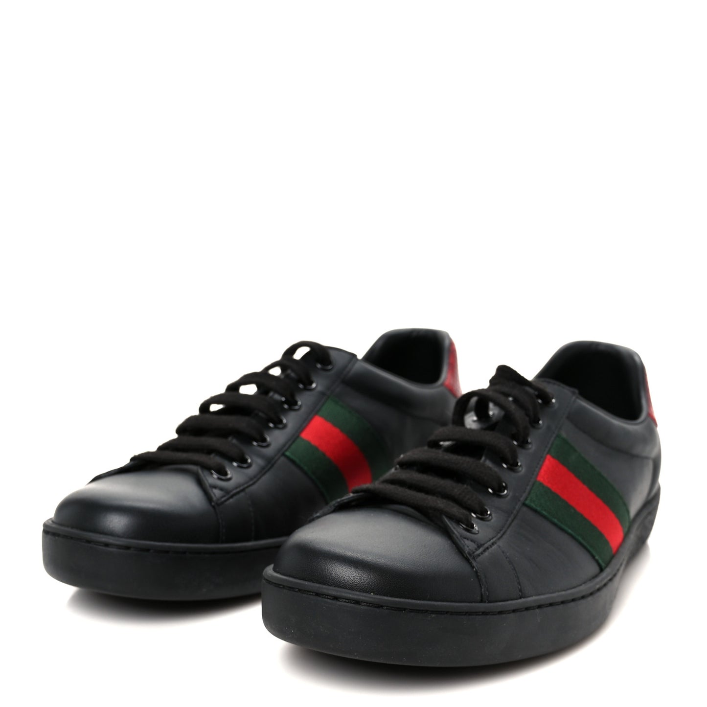 Miro Soft Calfskin Ayers Web Mens Ace Sneakers 7.5 Black Rosso