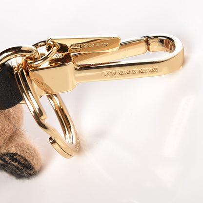 Burberry Cashmere House Check Thomas Bear Bag Charm Camel Gold 3 of 3