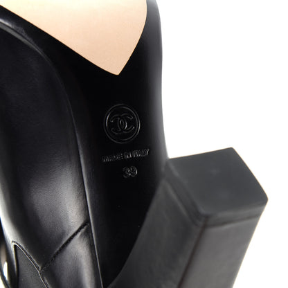 Chanel Calfskin CC Turnlock Ankle Boots 39 Black 9 of 11