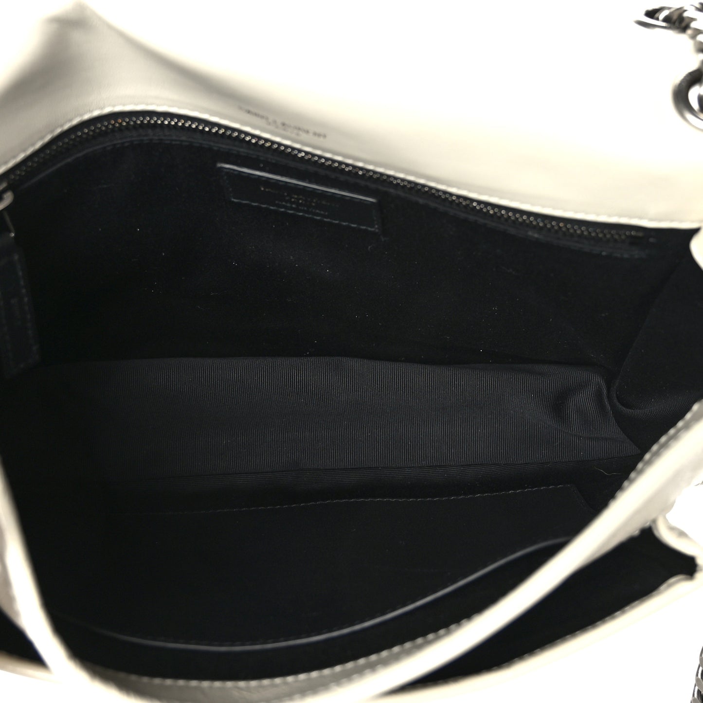 Crinkled Calfskin Matelasse Monogram Medium Niki Chain Satchel Ivory
