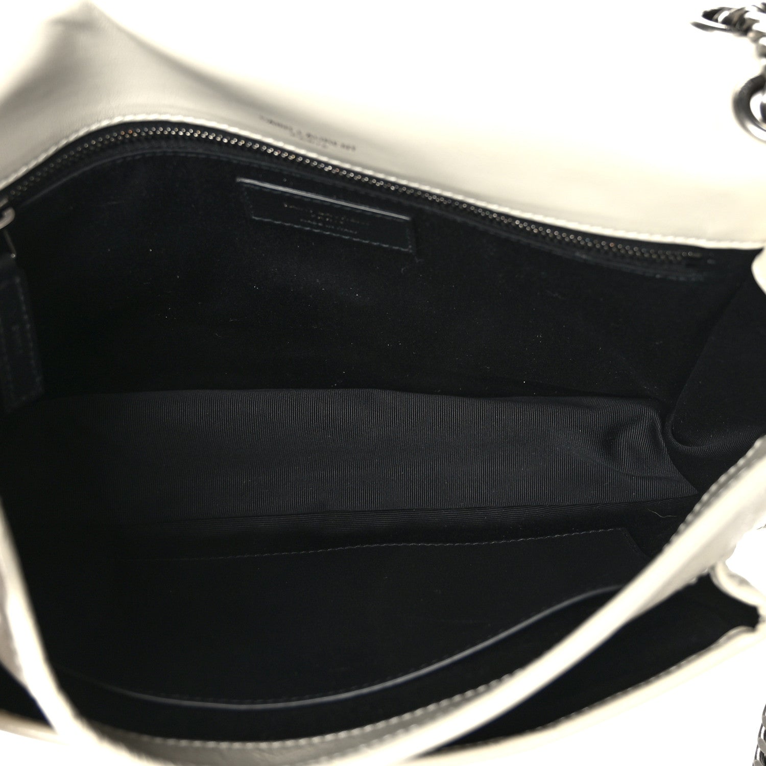 Saint Laurent Crinkled Calfskin Matelasse Monogram Medium Niki Chain Satchel Ivory 5 of 9