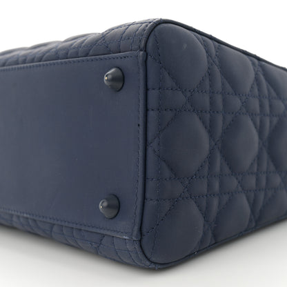 Christian Dior Ultra Matte Calfskin Cannage Large Lady Dior Blue 10 of 14