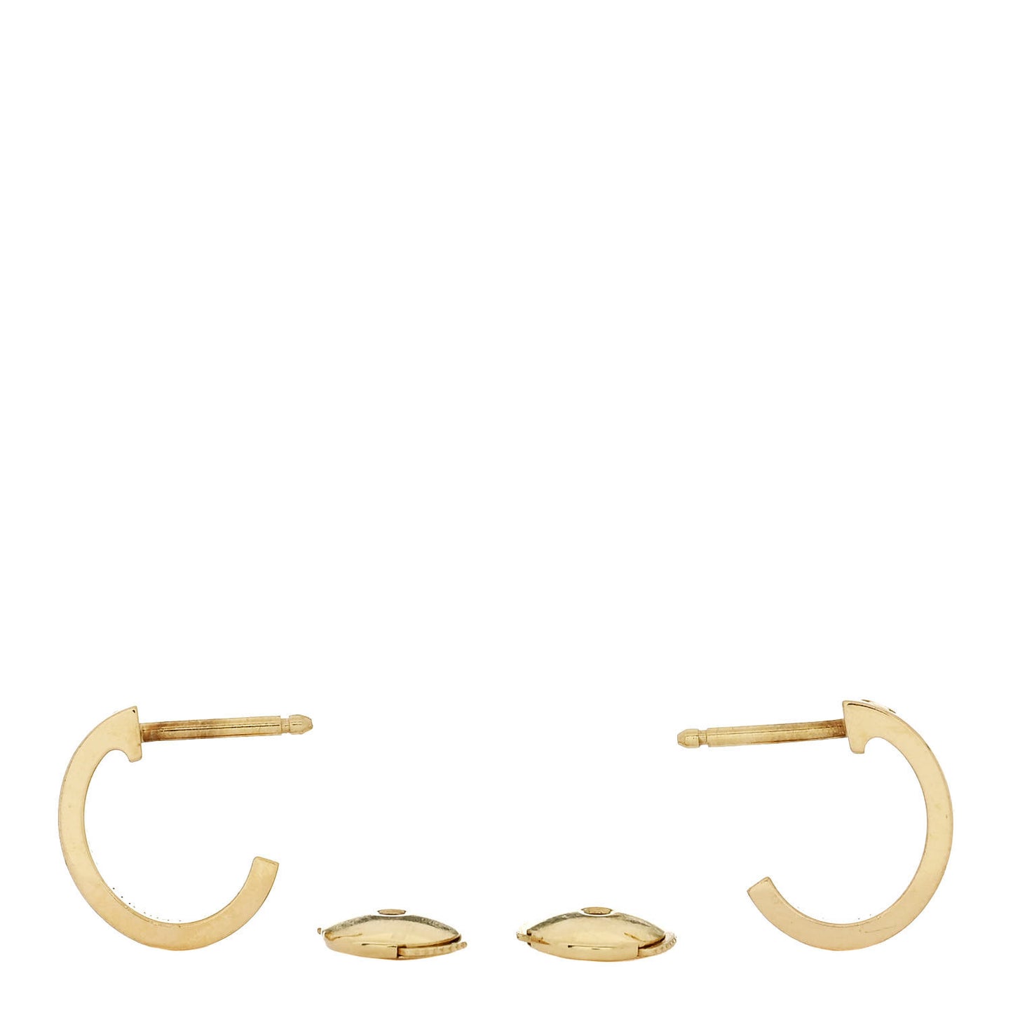 18K Yellow Gold Small LOVE Hoop Earrings