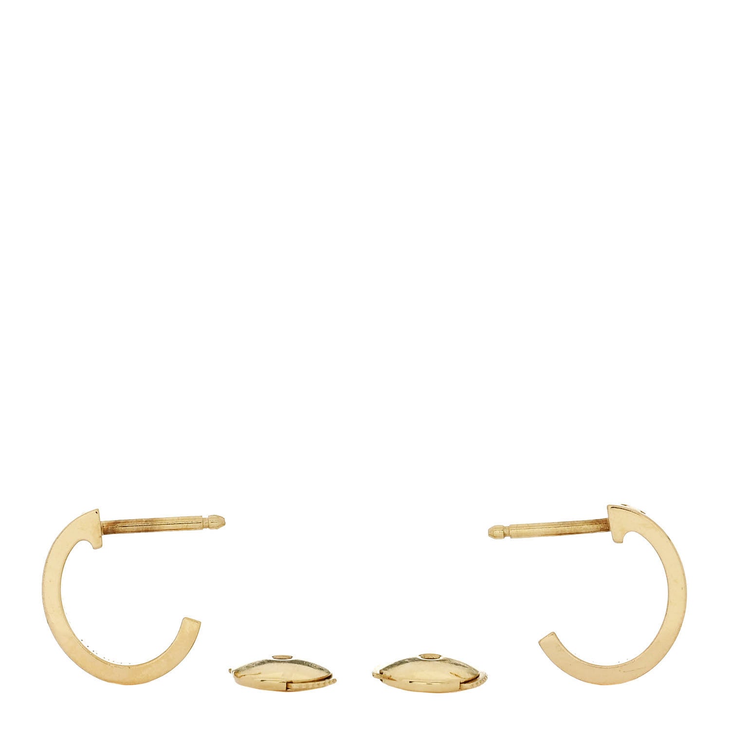 Cartier 18K Yellow Gold Small LOVE Hoop Earrings 3 of 6