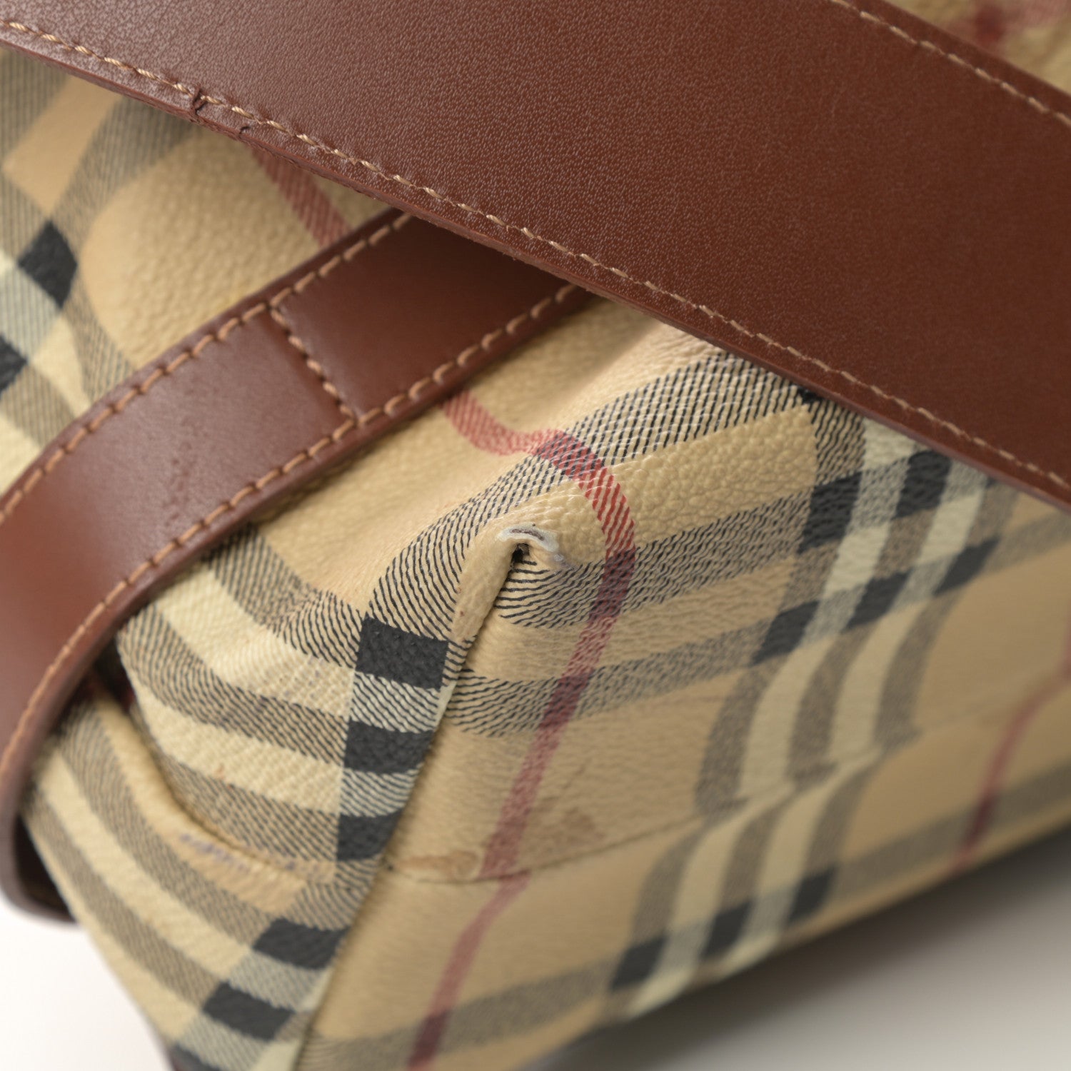 Burberry Haymarket Check Messenger Bag Brown 12 of 17