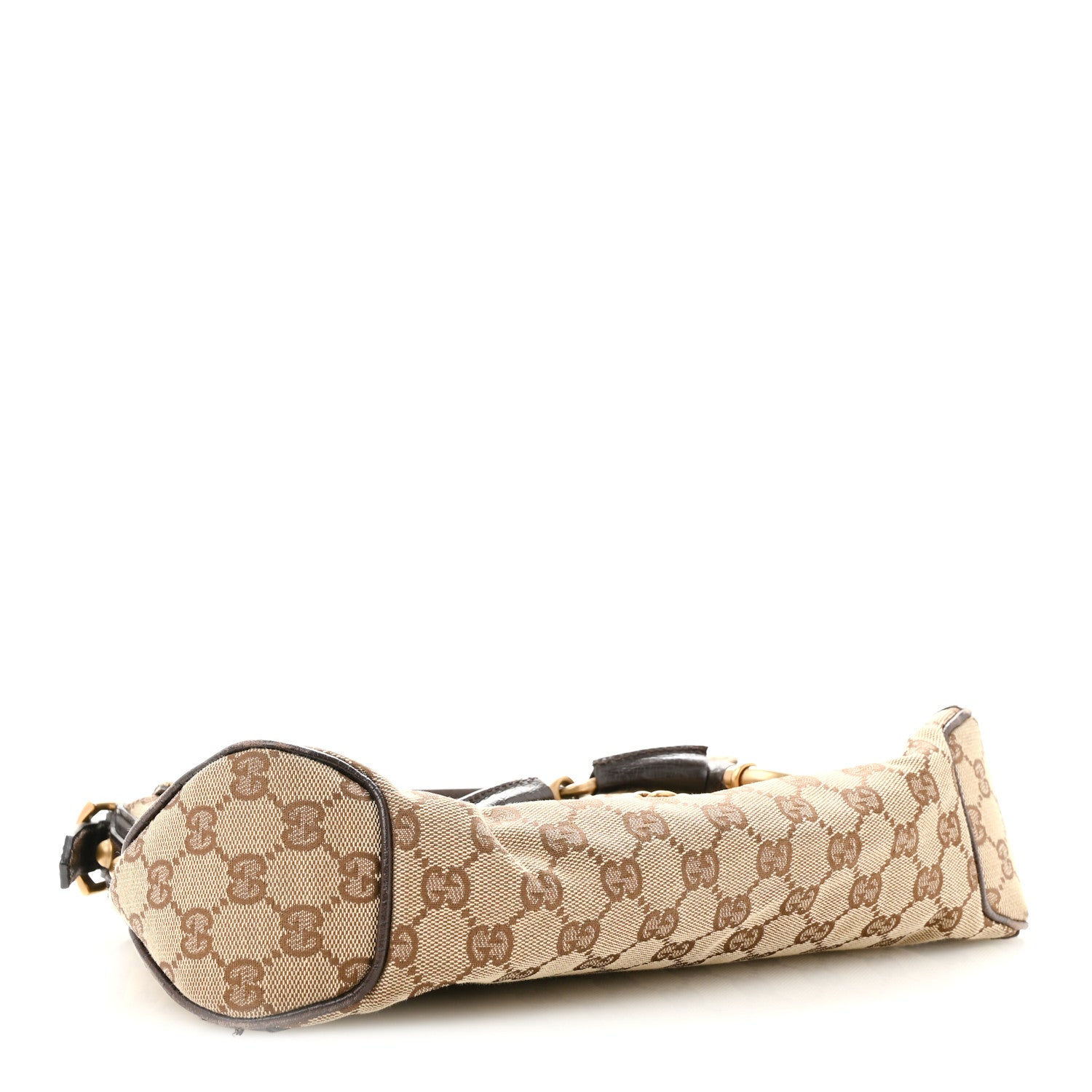 Gucci Monogram Horsebit Chain Flap Shoulder Bag Brown 4 of 14