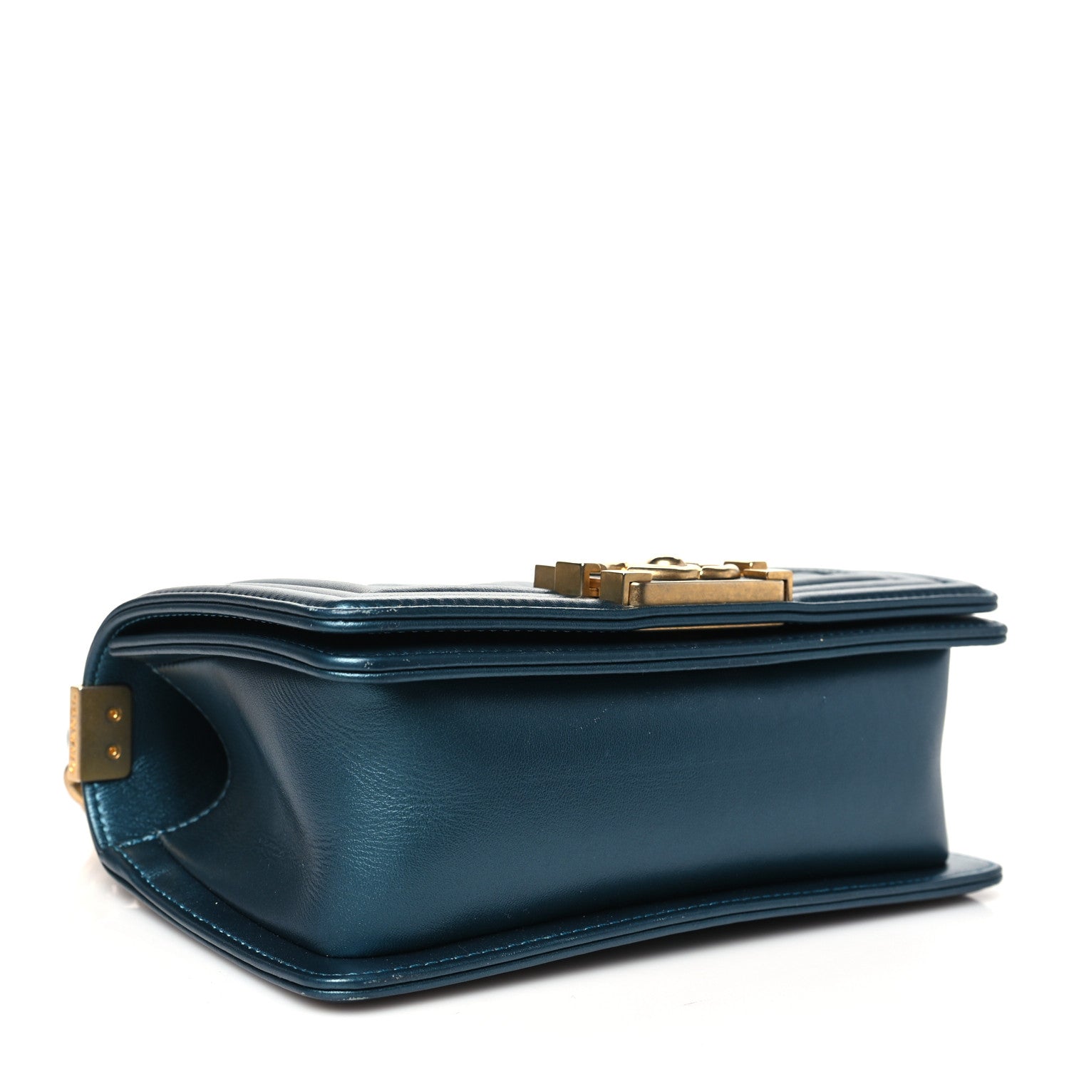 Chanel Metallic Calfskin Quilted Small Boy Flap Blue 4 of 10