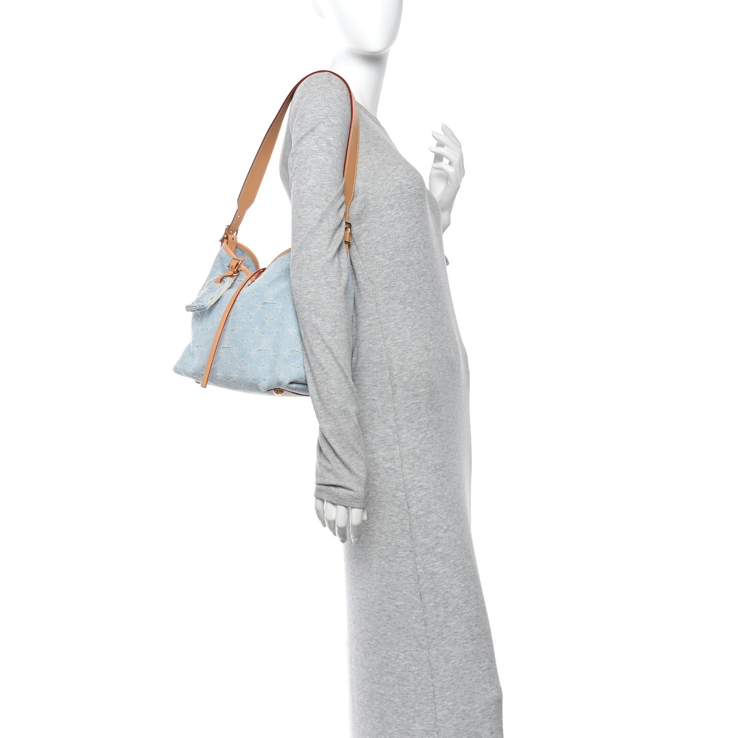 Louis Vuitton Monogram Denim CarryAll PM Sky Blue 2 of 11