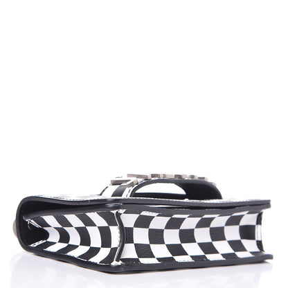 Christian Dior Calfskin Checkered J'Adior Chain Flap Bag White Black 4 of 6