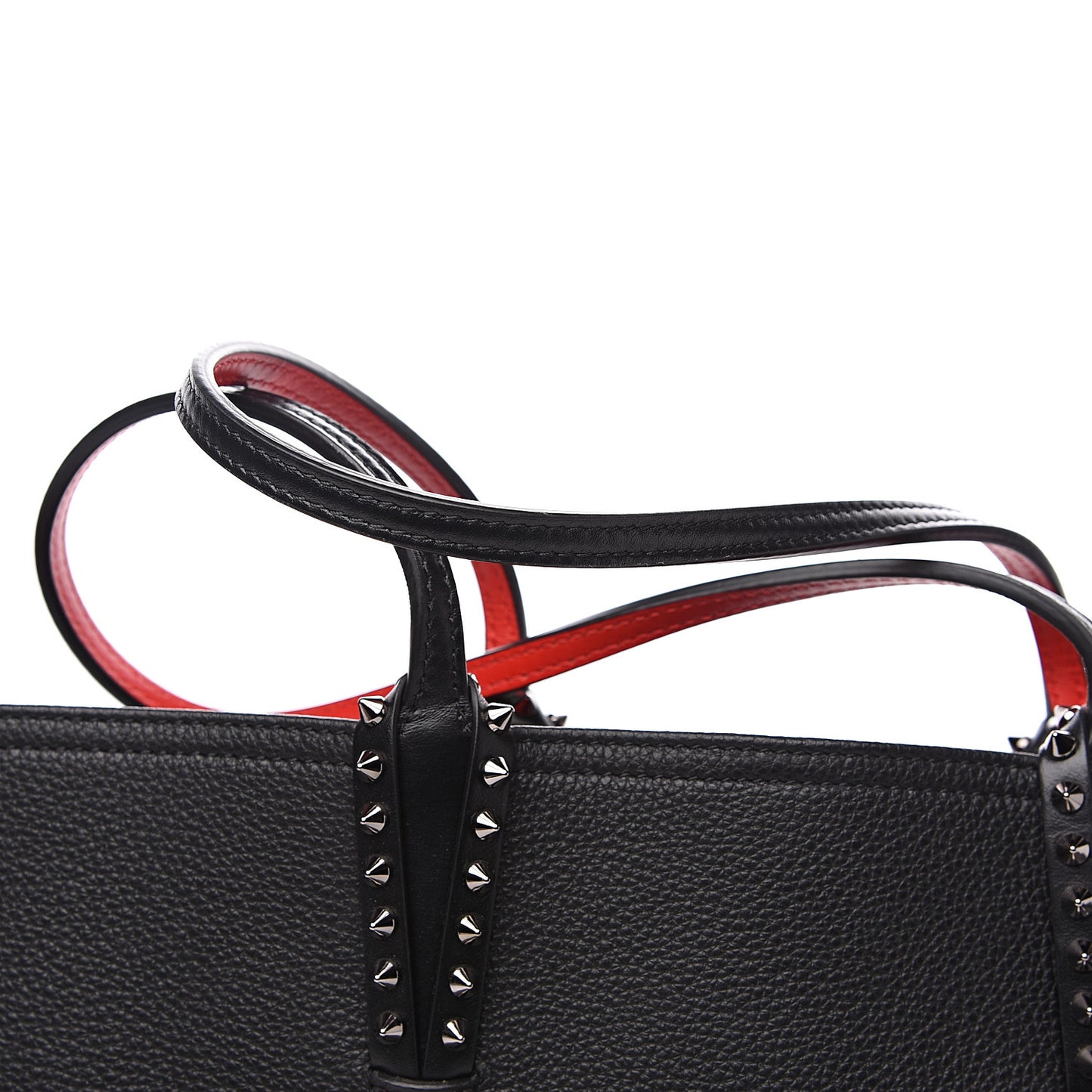 Calfskin Spikes East West Cabata Tote Black