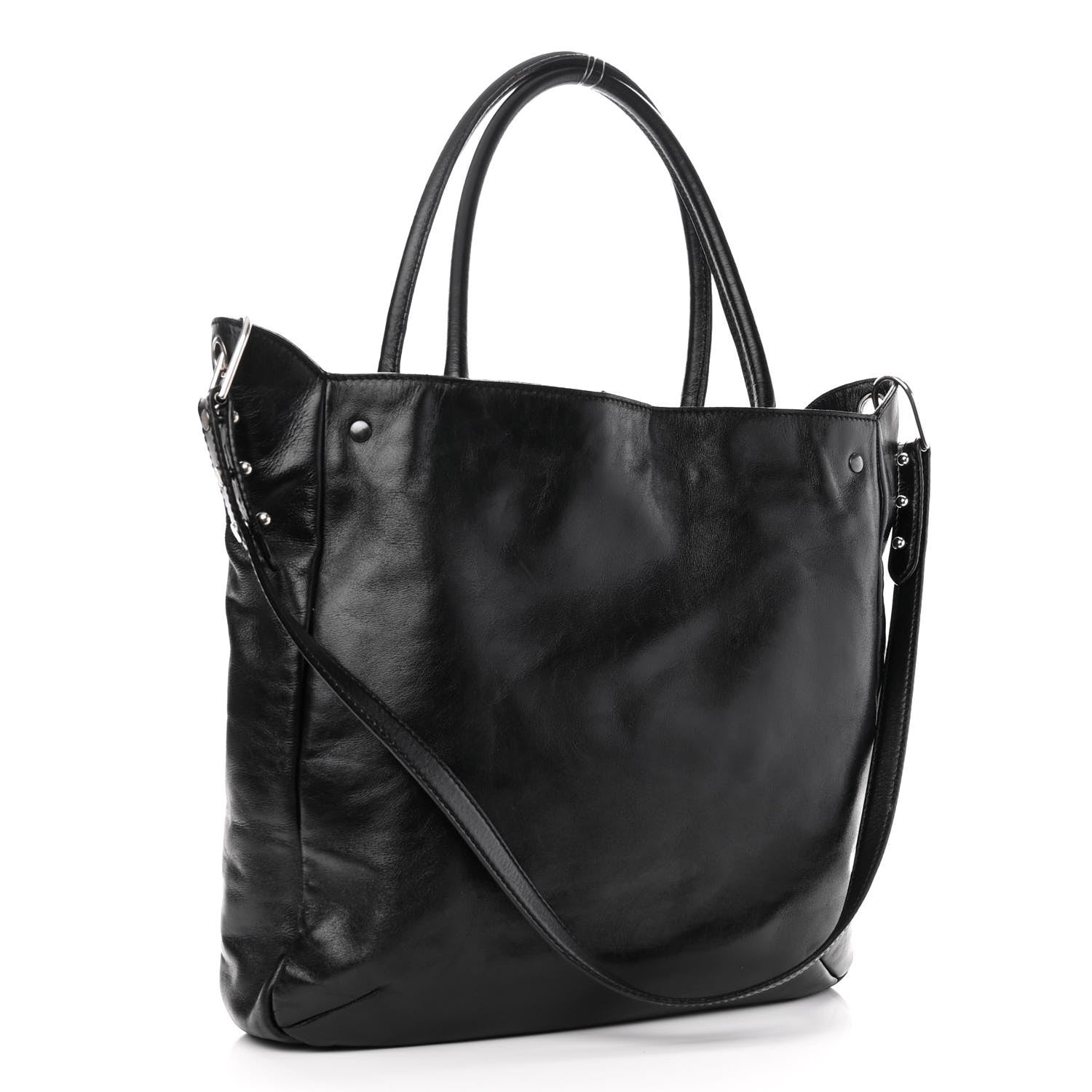 Marc Jacobs Calfskin Push Lock Tote Black 2 of 12