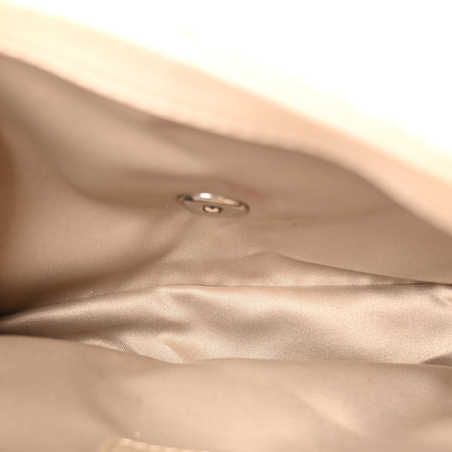 Sequin Paillette Small Flap Beige