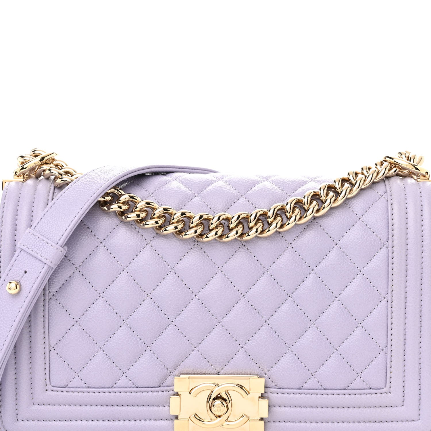 Chanel Caviar Quilted Medium Boy Flap Light Purple 8 of 12