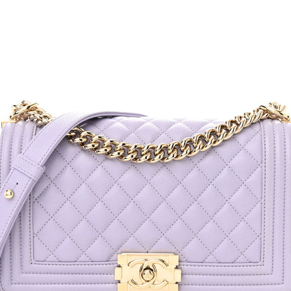 Chanel Caviar Quilted Medium Boy Flap Light Purple 8 of 12