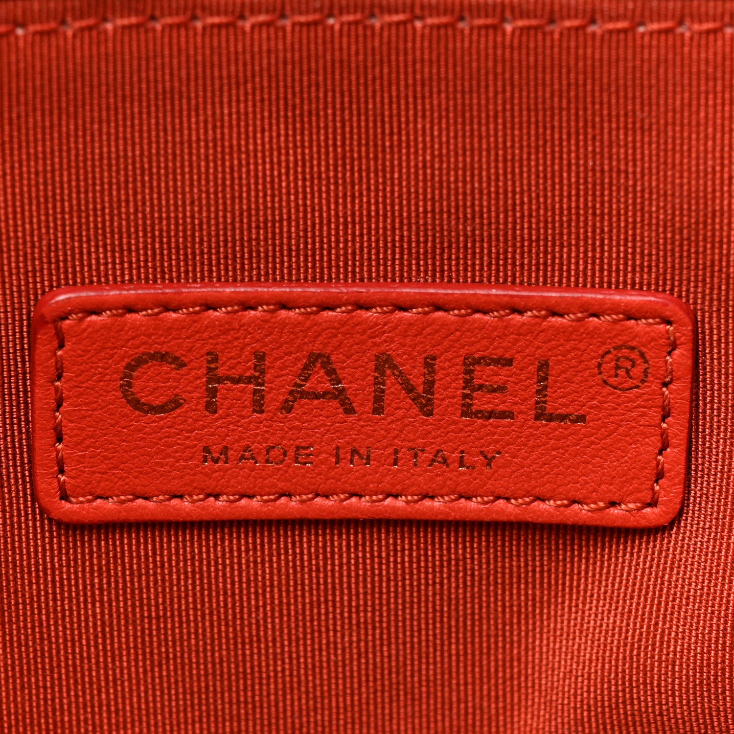Chanel Lambskin Quilted Large 31 Shopping Bag Orange Red 6 of 15