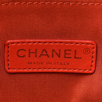 Chanel Lambskin Quilted Large 31 Shopping Bag Orange Red 6 of 15