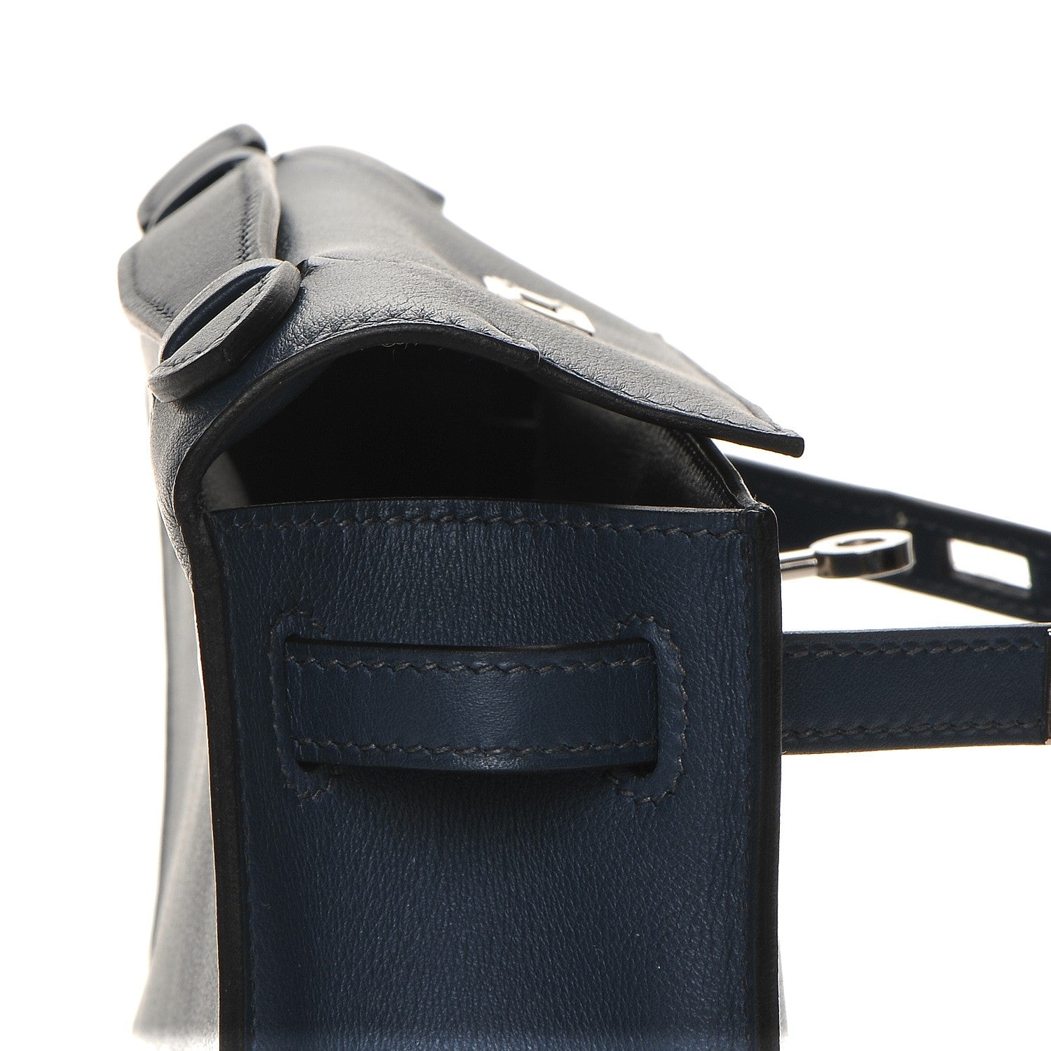 Hermes Swift Kelly Pochette Clutch Bleu de Prusse 7 of 19
