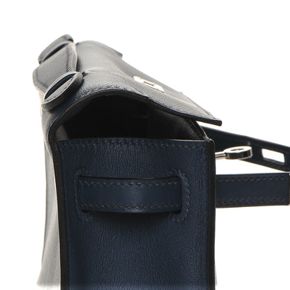 Hermes Swift Kelly Pochette Clutch Bleu de Prusse 7 of 19