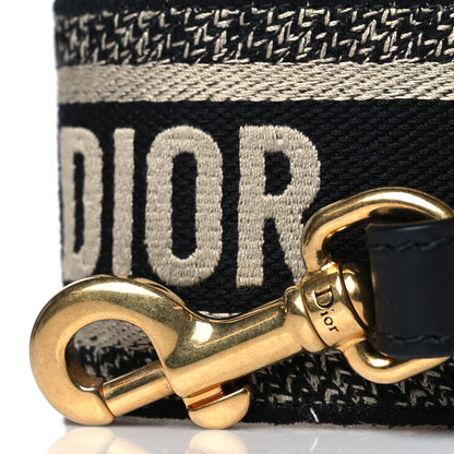 Christian Dior Canvas Embroidered Shoulder Strap Blue 2 of 6