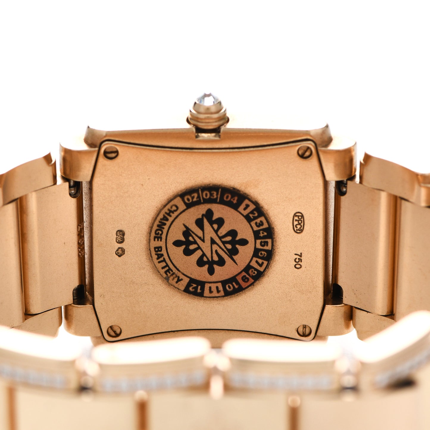 18K Rose Gold Diamond 25mm Twenty-4 Quartz Watch Chocolate 4910/40R-010