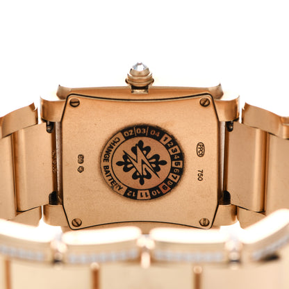 Patek Philippe 18K Rose Gold Diamond 25mm Twenty-4 Quartz Watch Chocolate 4910/40R-010 4 of 6