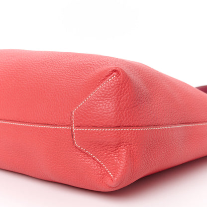 Hermes Taurillon Clemence Double Sens 36 Reversible Tote Rubis Bougainvillea 15 of 15