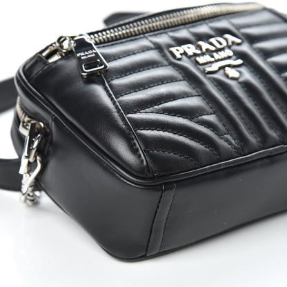 Prada Soft Calfskin Impunture Diagramme Belt Bag Black 8 of 9