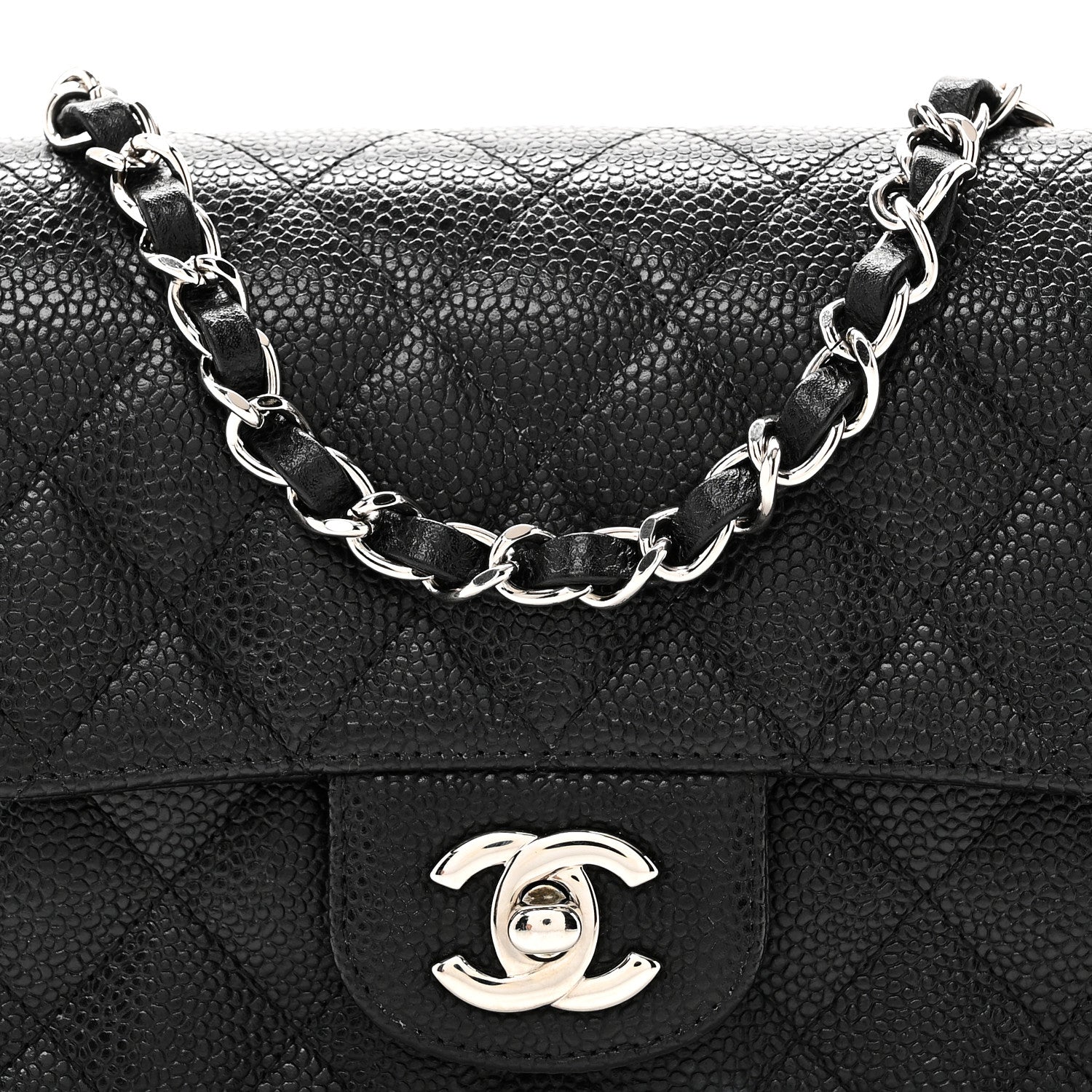 Chanel Caviar Quilted Mini Square Flap Black 8 of 10