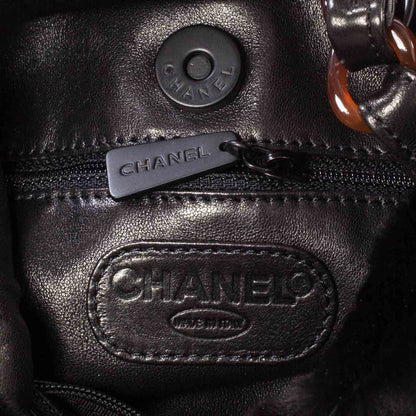 Chanel Orylag Rabbit Fur Messenger Bag Black 6 of 8