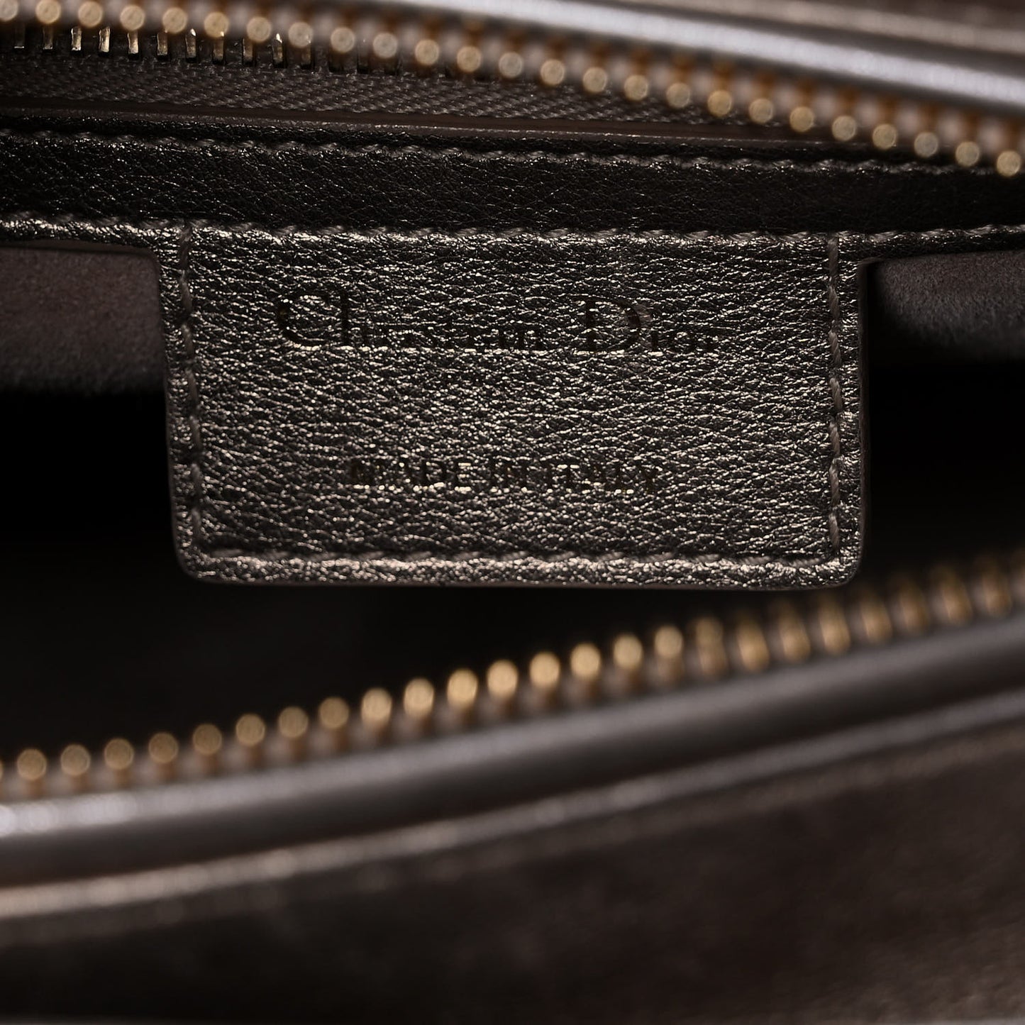Metallic Calfskin Cannage Medium Lady Dior Gold
