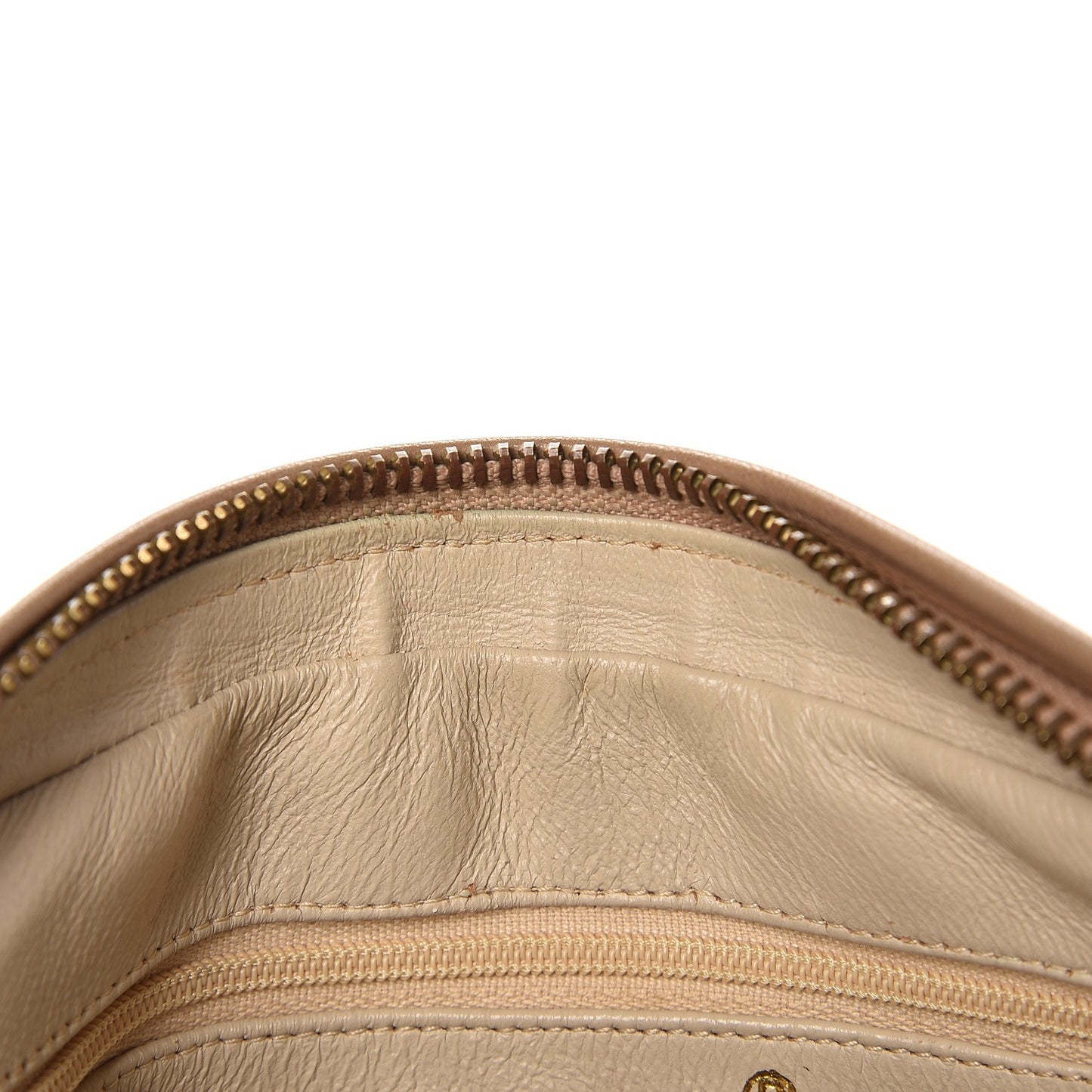 Lambskin Chevron Tassel Camera Case Taupe