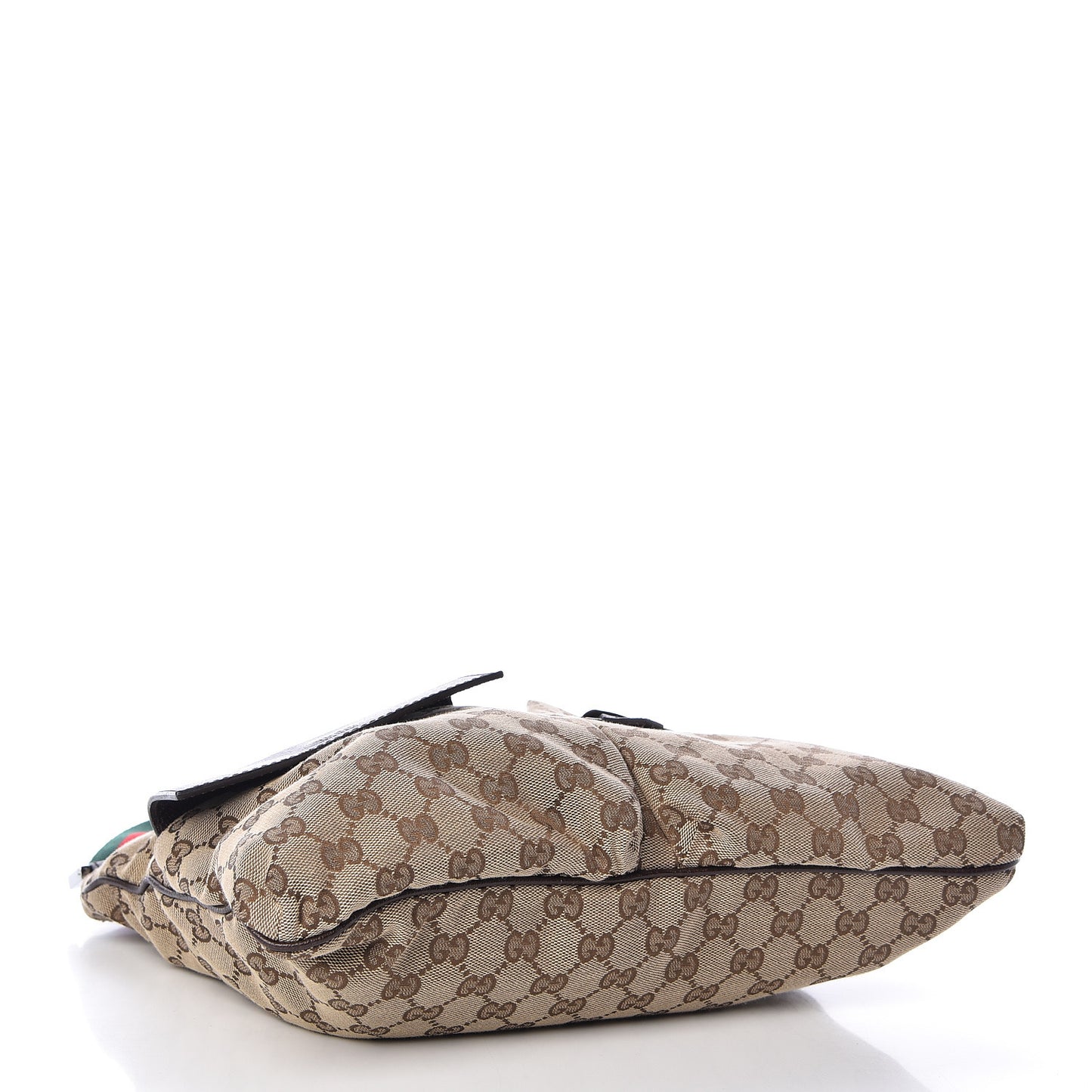 Monogram Web Medium Double Pocket Messenger Bag Dark Brown