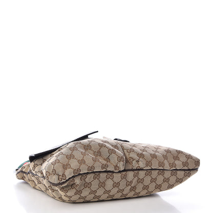 Gucci Monogram Web Medium Double Pocket Messenger Bag Dark Brown 4 of 10