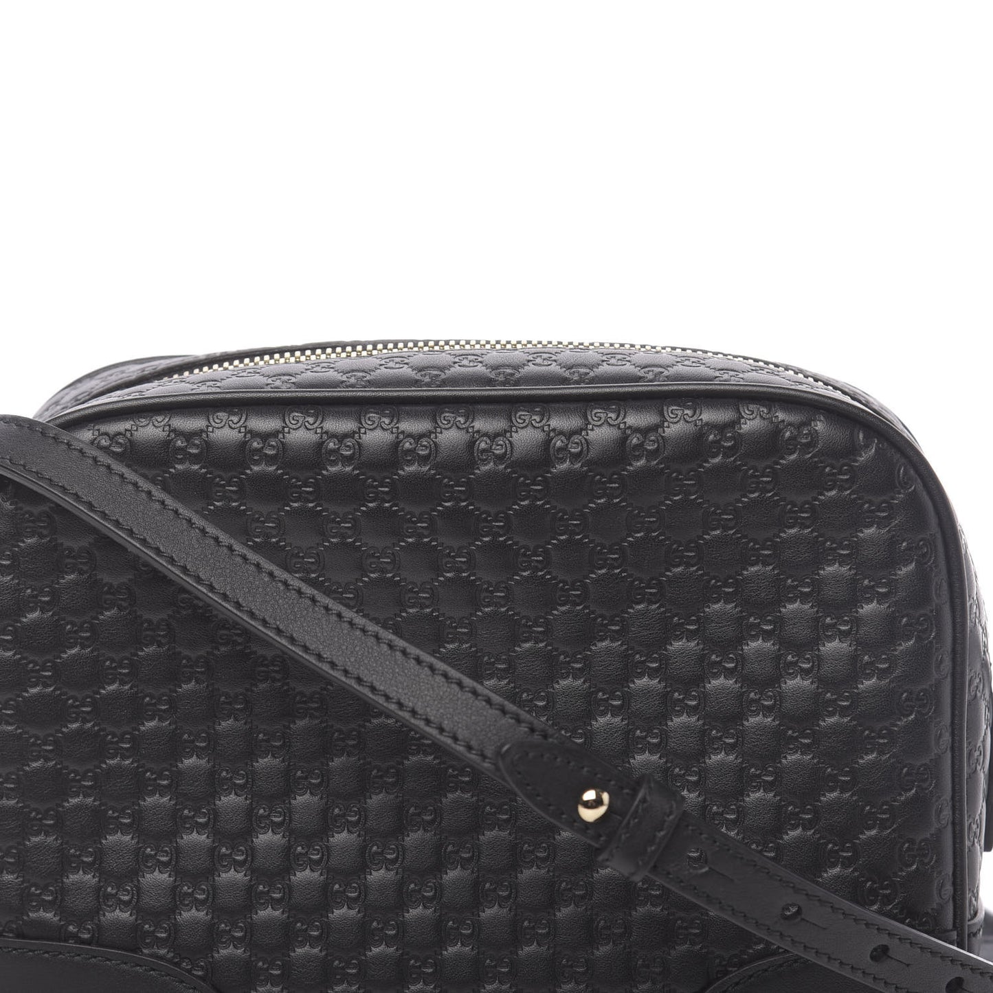 Microguccissima Mini Bree Messenger Bag Black