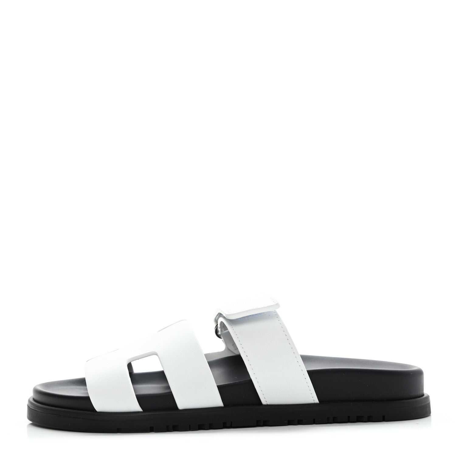 Hermes Calfskin Womens Chypre Sandals 37 White 1 of 8