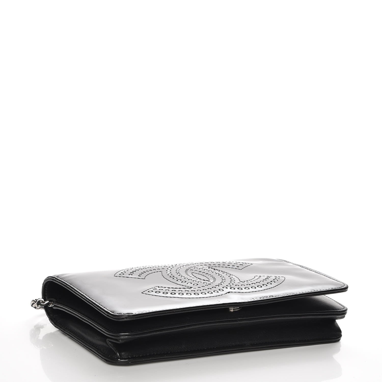 Chanel Patent Strass Wallet On Chain WOC Black 4 of 9