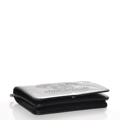 Chanel Patent Strass Wallet On Chain WOC Black 4 of 9