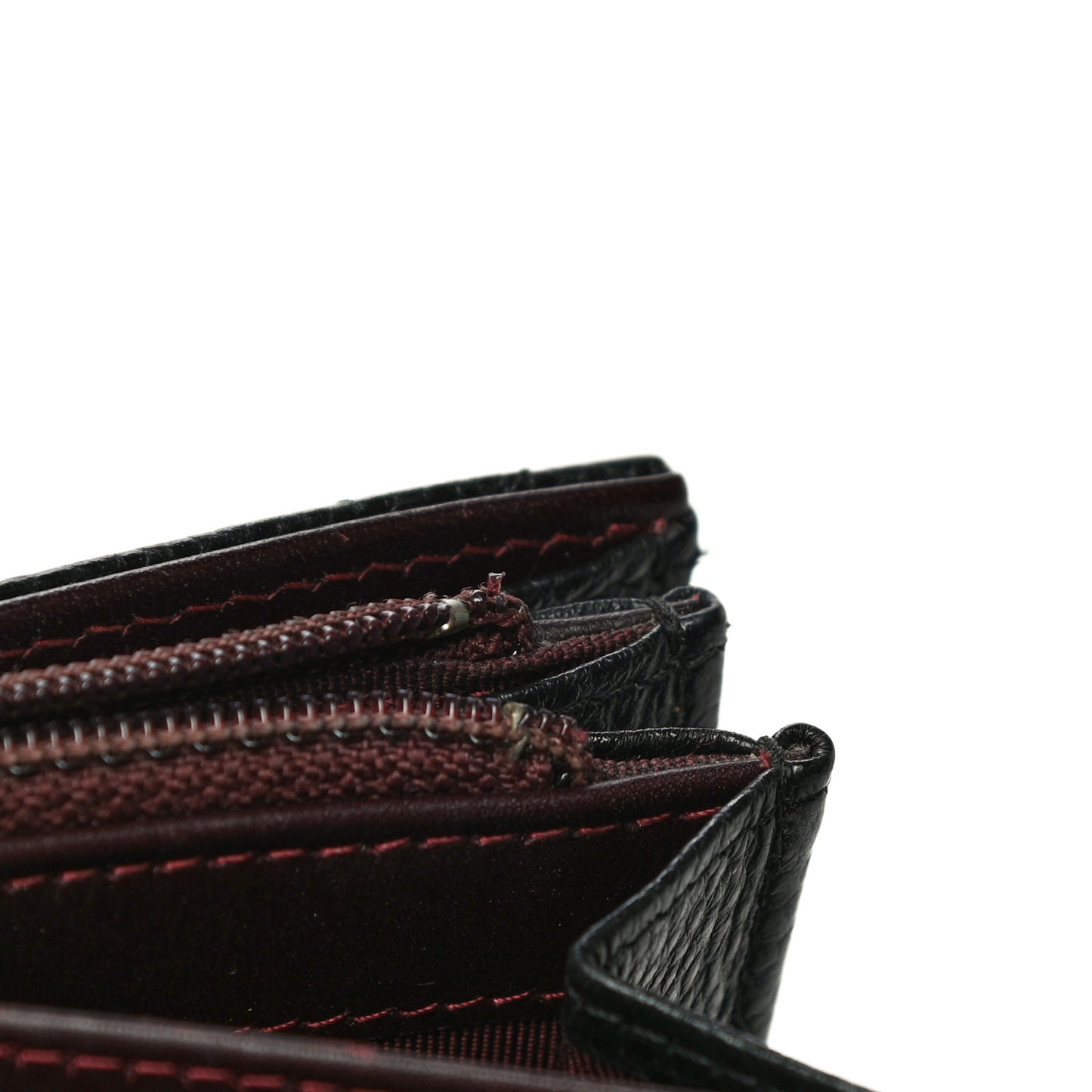 Caviar Quilted Large Gusset Flap Wallet Black