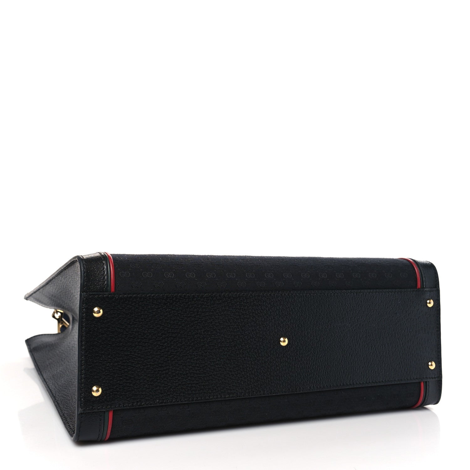 Gucci Mini Vintage GG Supreme Monogram Textured Dollar Calfskin Web Large Diana Tote Bag Black 4 of 10