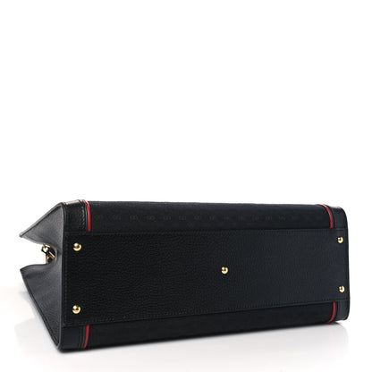 Gucci Mini Vintage GG Supreme Monogram Textured Dollar Calfskin Web Large Diana Tote Bag Black 4 of 10