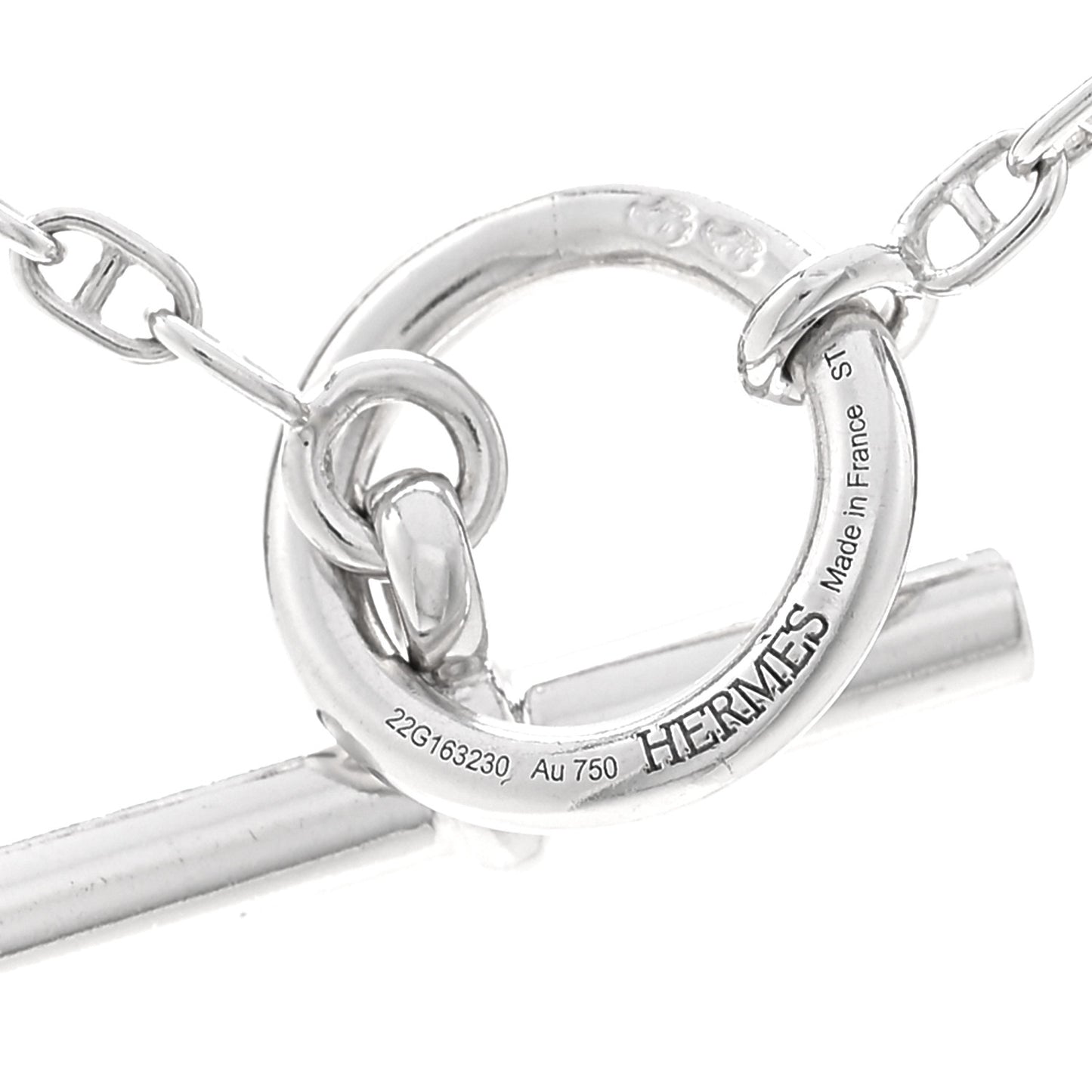 18K White Gold Diamond New Farandole Pendant Necklace ST
