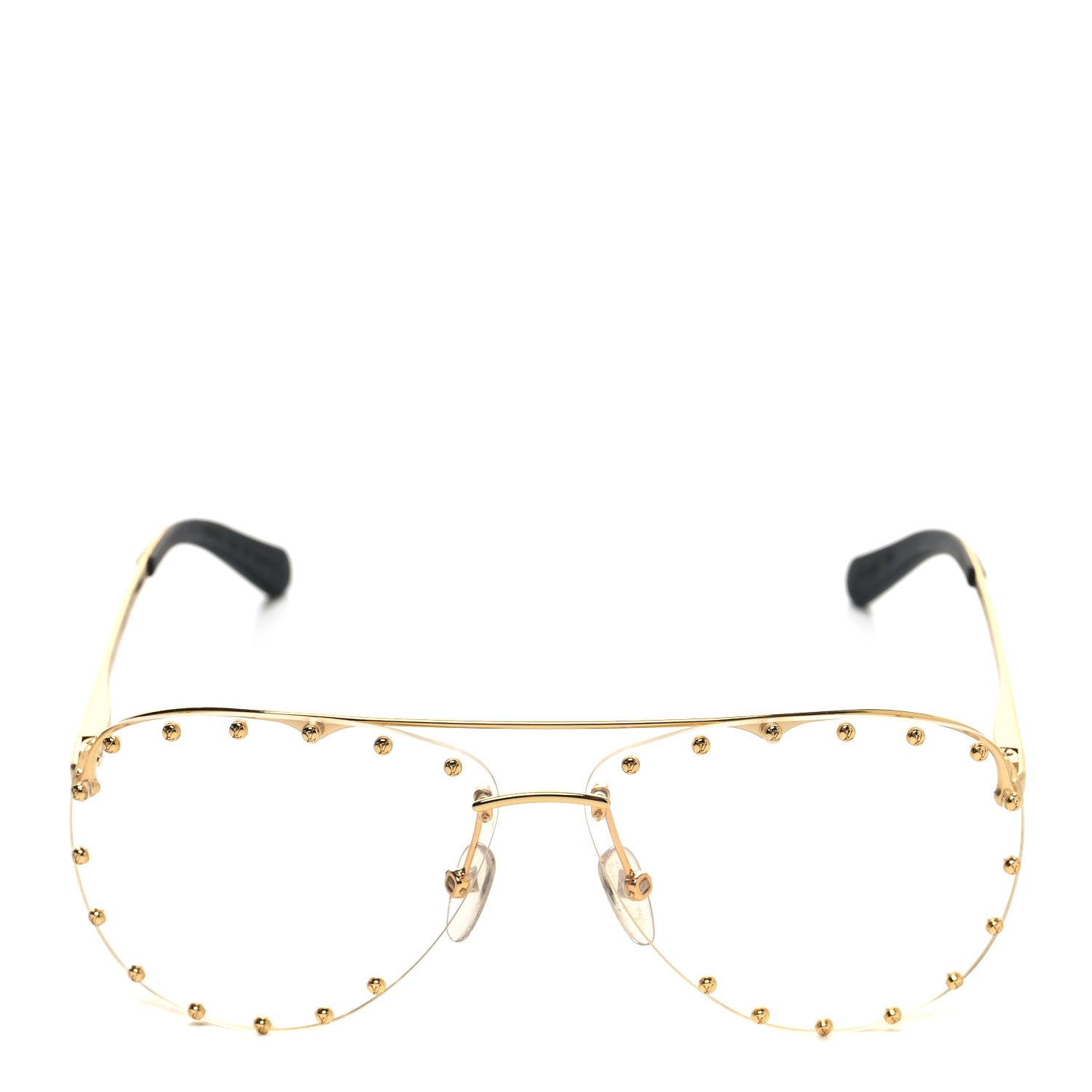 Louis Vuitton Metal The Party Aviator Anti Blue Light Sunglasses Z0997W Gold 2 of 7