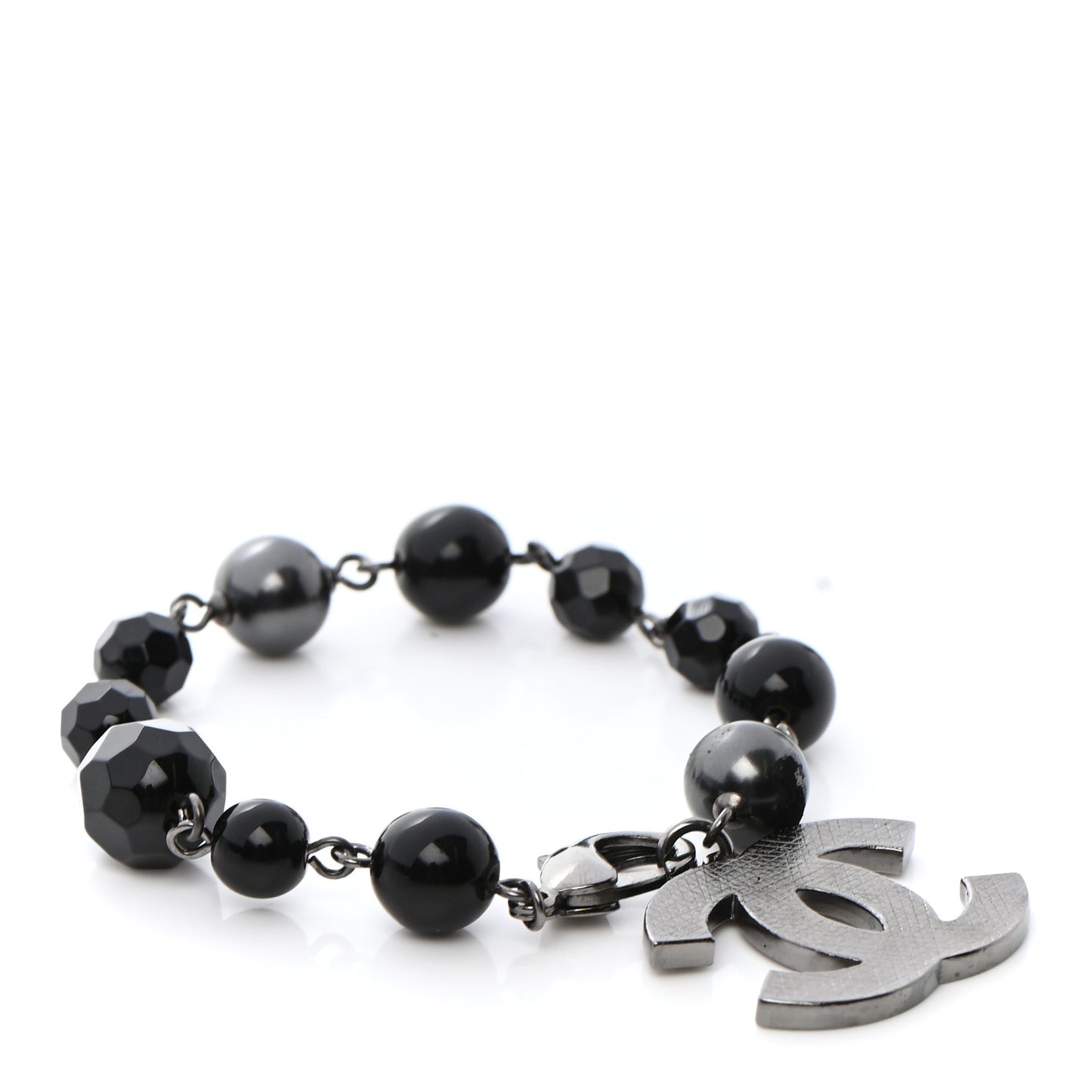 Beaded CC Bracelet Black