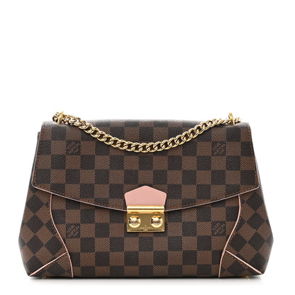 Louis Vuitton LOUIS VUITTON Damier Ebene Caissa Clutch Rose Ballerine 1 of 10