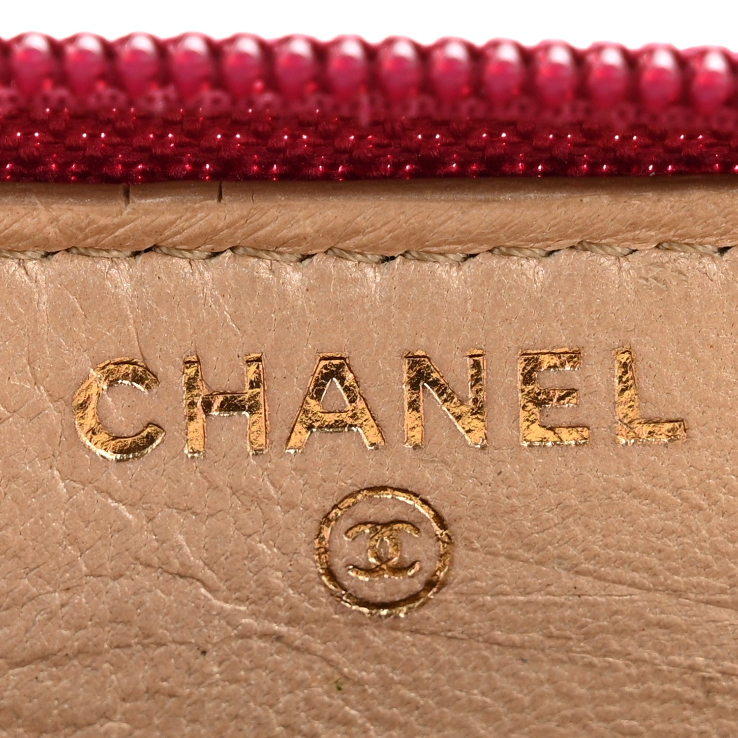 Chanel Lambskin Camellia Embossed Large Gusset Zip Around Wallet Fuchsia 6 of 12