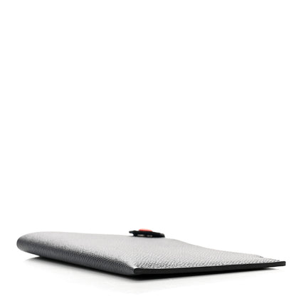 Hermes Epsom Tarmac Dot PM Passport Holder Bleu Indigo Capucine 4 of 7