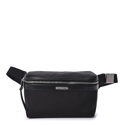 Saint Laurent Canvas Calfskin City Belt Bag Black 1 of 8
