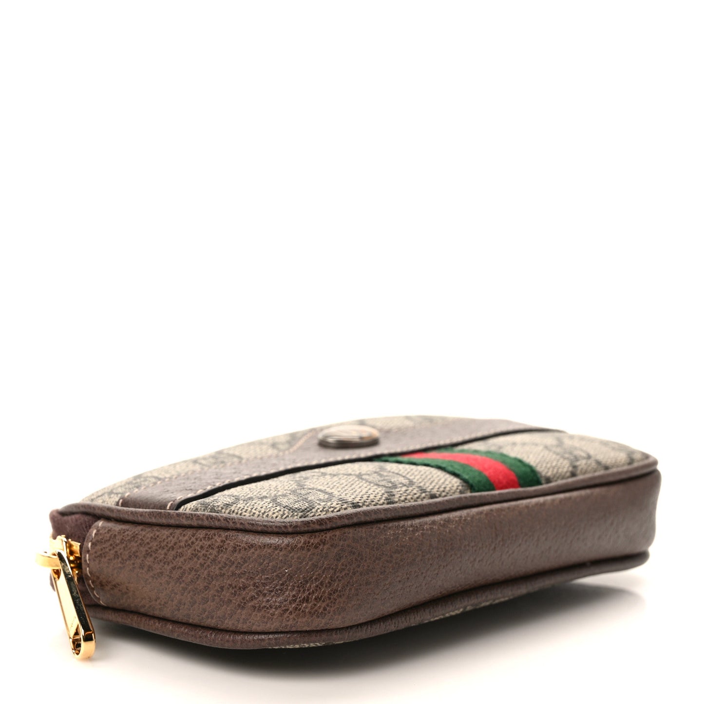 GG Supreme Monogram Web Ophidia Belted iPhone Case 85 34 Dark Brown