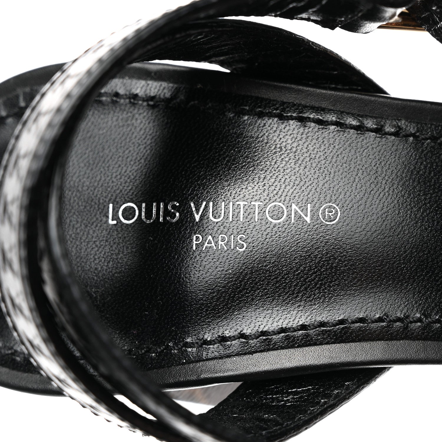 Louis Vuitton Calfskin Studded Monogram Silhouette Sandals 36 Black 6 of 9
